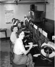 some operators working a switchboard